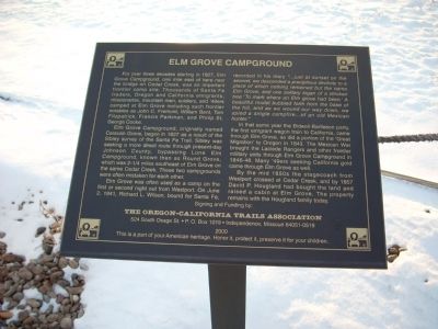 Elm Grove Campground Marker image. Click for full size.