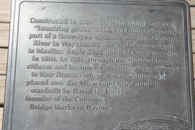 Bowstring Girder Bridge Marker. Click for full size. Bowstring Girder Bridge Marker image. Click for full size.