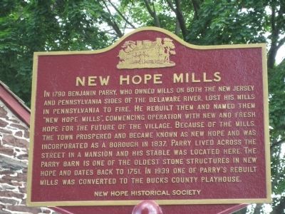 New Hope Mills Marker image. Click for full size.