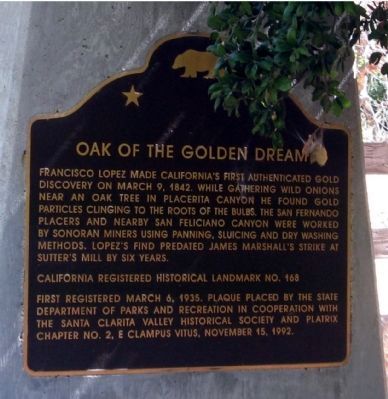Oak of the Golden Dream Marker image. Click for full size.