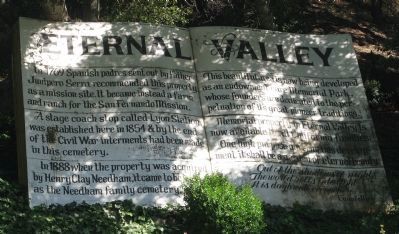 Eternal Valley Marker - in 2009 image. Click for full size.