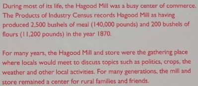 Hagood Mill Historic Site Marker - Front. Click for full size. Hagood Mill Historic Site Marker - Front image. Click for full size.