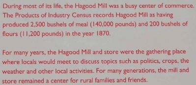 Hagood Mill Historic Site Marker - Front image. Click for full size.
