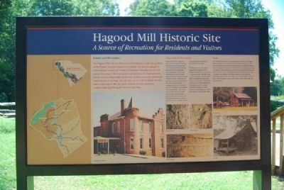 Hagood Mill Historic Site Marker -Reverse image. Click for full size.
