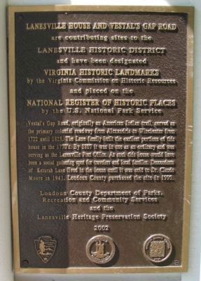Lanesville House and Vestal's Gap Road Marker. Click for full size. Lanesville House and Vestal's Gap Road Marker image. Click for full size.