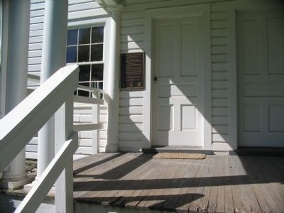 Marker beside the Front Door of the House. Click for full size. Marker beside the Front Door of the House image. Click for full size.