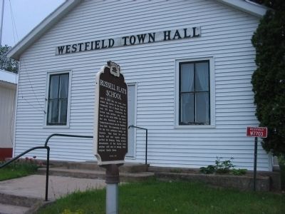 Russell Flats School Marker. Click for full size. Russell Flats School Marker image. Click for full size.