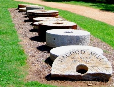 Hagood Mill Historic Site -<br>Millstone Memorial image. Click for full size.