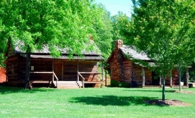 1850 Hagood Family Cabin (Left) and <br>1791 Murphree-Hollingsworth Log Cabin (Right) image. Click for full size.