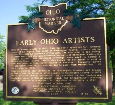 Early Ohio Artists Marker (Side A) image. Click for full size.