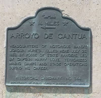 Arroyo de Cantua Marker image. Click for full size.
