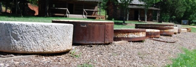 Hagood Mill Historic Site -<br>Millstone Memorial. Click for full size. Hagood Mill Historic Site -<br>Millstone Memorial image. Click for full size.