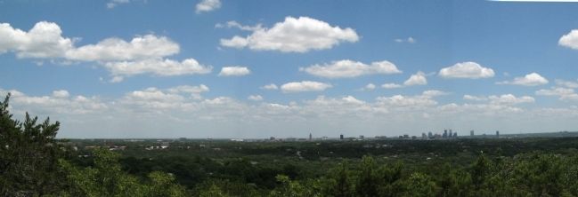 Panoramic view of Austin looking east off Mount Bonnell image. Click for full size.