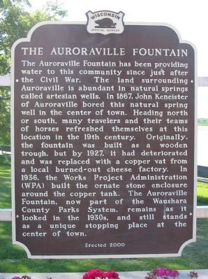 The Auroraville Fountain Marker image. Click for full size.