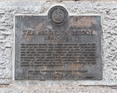 Brooklyn Bridge Marker image. Click for full size.