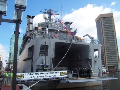 <i>MG Robert Smalls</i> (stern view) in Batltimore's Inner Harbor image. Click for full size.