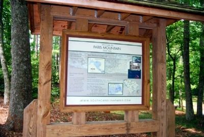 Welcome to Paris Mountain State Park Marker. Click for full size. Welcome to Paris Mountain State Park Marker image. Click for full size.