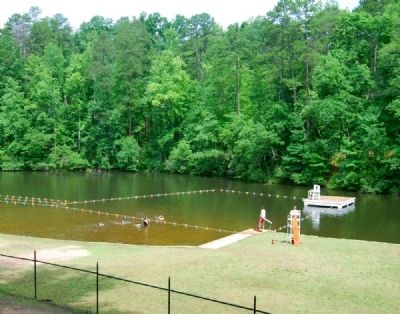 Paris Mountain State Park -<br>Lake Placid Swimming Area. Click for full size. Paris Mountain State Park -<br>Lake Placid Swimming Area image. Click for full size.