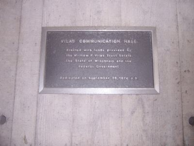 Plaque on opposite side of the wall from the 9XM-WHA marker. Click for full size. Plaque on opposite side of the wall from the 9XM-WHA marker image. Click for full size.