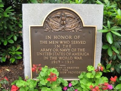 World War I Plaque image. Click for full size.