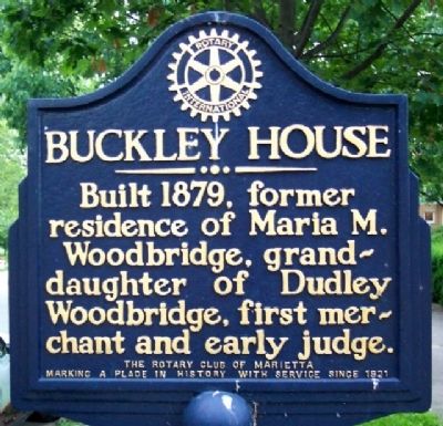 Buckley House Marker image. Click for full size.