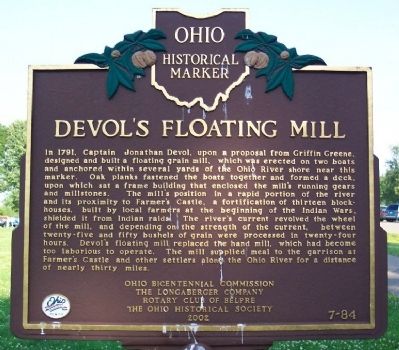Devol's Floating Mill Marker image. Click for full size.