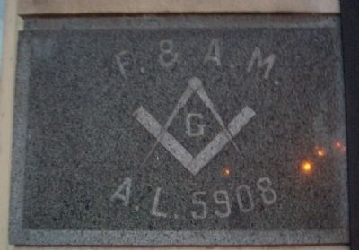 Masonic Temple Cornerstone. Click for full size. Masonic Temple Cornerstone image. Click for full size.