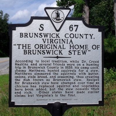 Brunswick County, Virginia Marker image. Click for full size.