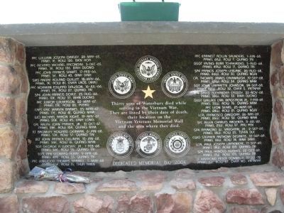Waterbury Vietnam War Memorial. Click for full size. Waterbury Vietnam War Memorial image. Click for full size.
