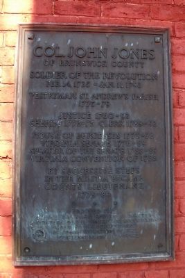 Col. John Jones Marker. Click for full size. Col. John Jones Marker image. Click for full size.