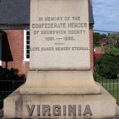 Brunswick County Confederate Monument. image. Click for full size.