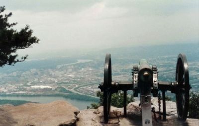 Occupation of the Summit of Lookout., view from 1984 image. Click for full size.
