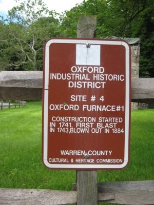 Oxford Furnace #1 Marker. Click for full size. Oxford Furnace #1 Marker image. Click for full size.