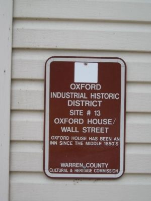 Oxford House / Wall Street Marker. Click for full size. Oxford House / Wall Street Marker image. Click for full size.
