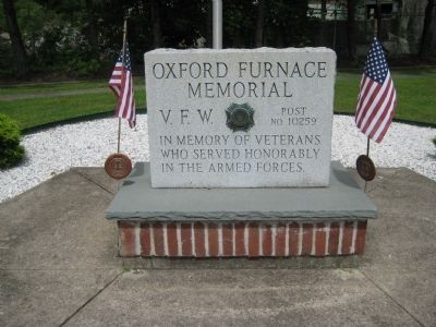Oxford Furnace Memorial. Click for full size. Oxford Furnace Memorial image. Click for full size.