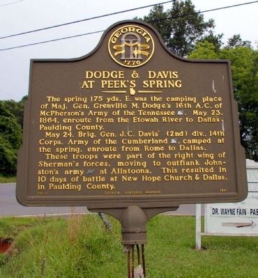 Davis & Dodge at Peeks Spring Marker image. Click for full size.