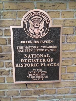 New Fraunces Tavern Marker. Click for full size. New Fraunces Tavern Marker image. Click for full size.