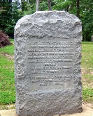 Battle of Staunton River Bridge UDC Marker. Click for full size. Battle of Staunton River Bridge UDC Marker image. Click for full size.