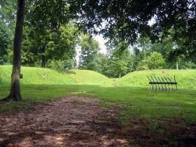 Nearby Fort Hill just east of the bridge.. Click for full size. Nearby Fort Hill just east of the bridge. image. Click for full size.