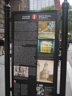 Sports Museum of America Marker. Click for full size. Sports Museum of America Marker image. Click for full size.