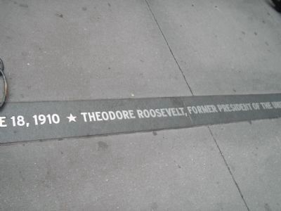 Teddy Roosevelt Commemorative Plaque. Click for full size. Teddy Roosevelt Commemorative Plaque image. Click for full size.