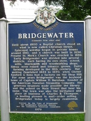Bridgewater Marker (back) image. Click for full size.