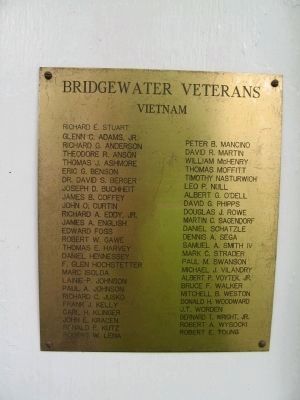 Bridgewater Vietnam Veterans Marker image. Click for full size.