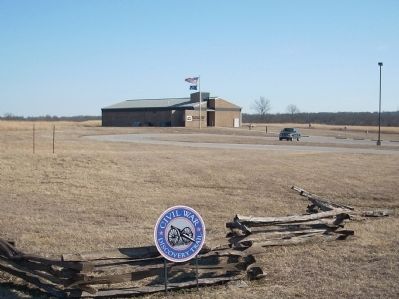 Battle of Mine Creek Marker. Click for full size. Battle of Mine Creek Marker image. Click for full size.