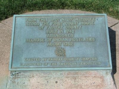 First Court House of Fairfax County Marker. Click for full size. First Court House of Fairfax County Marker image. Click for full size.