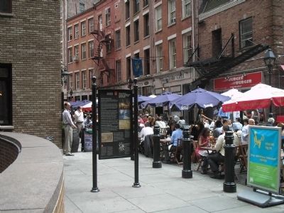 Marker on Historic Stone Street image. Click for full size.
