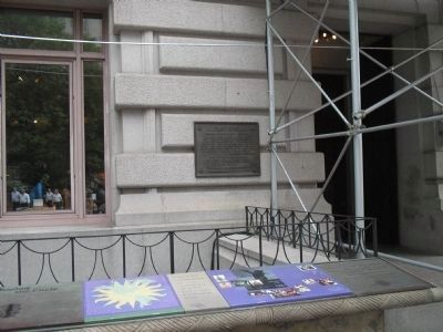 Marker on the U.S. Custom House. Click for full size. Marker on the U.S. Custom House image. Click for full size.