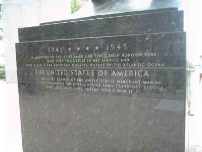 East Coast Memorial Marker </b>(north side). Click for full size. East Coast Memorial Marker </b>(north side) image. Click for full size.