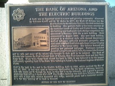 The Bank of Arizona and the Electric Buildings Marker image. Click for full size.