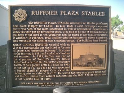 Ruffner Plaza Stables Marker image. Click for full size.
